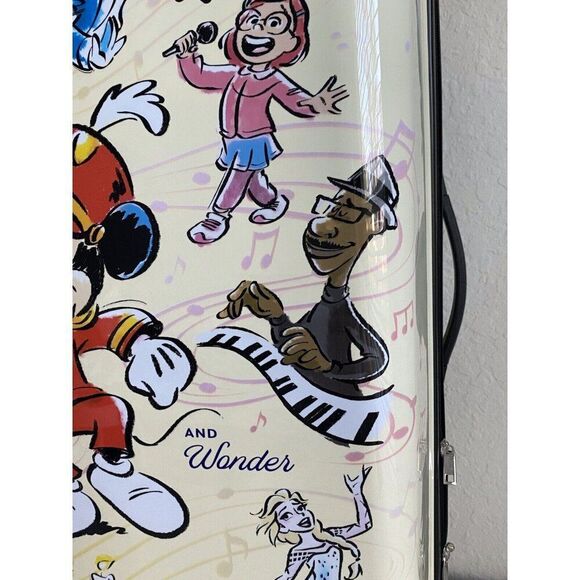 Bioworld Disney 100 Years Of Music And Wonder 28” Upright Spinner Suitcase NEW - Picture 7 of 16